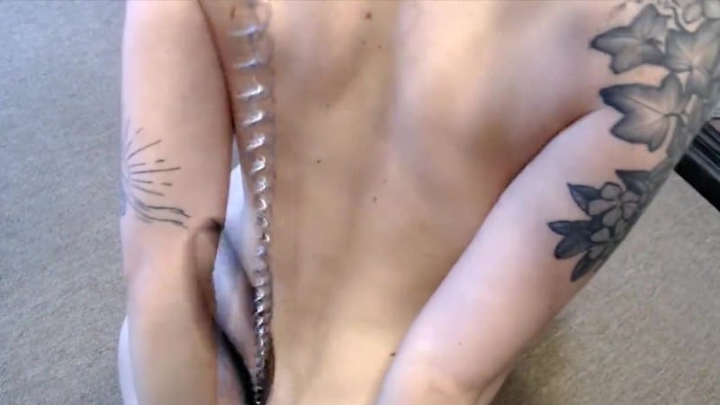 Little Rose tries her anal hook and takes a mouth full of cum